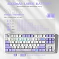 thumbnail image 6 of ATTACK SHARK X87 80% Wireless Mechanical Keyboard, BT5.0/2.4G/USB-C Hot-Swap Gasket Gaming Keyboard,RGB Backlit, 4000mAh,Pre-lubed Linear Switch, Side Engraved Gradient PBT Keycap for PC/MAC, 6 of 9