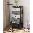 thumbnail image 4 of Pellebant Gray & Black 6 Fabric Drawers Vertical Dresser Storage Tower, 4 of 8