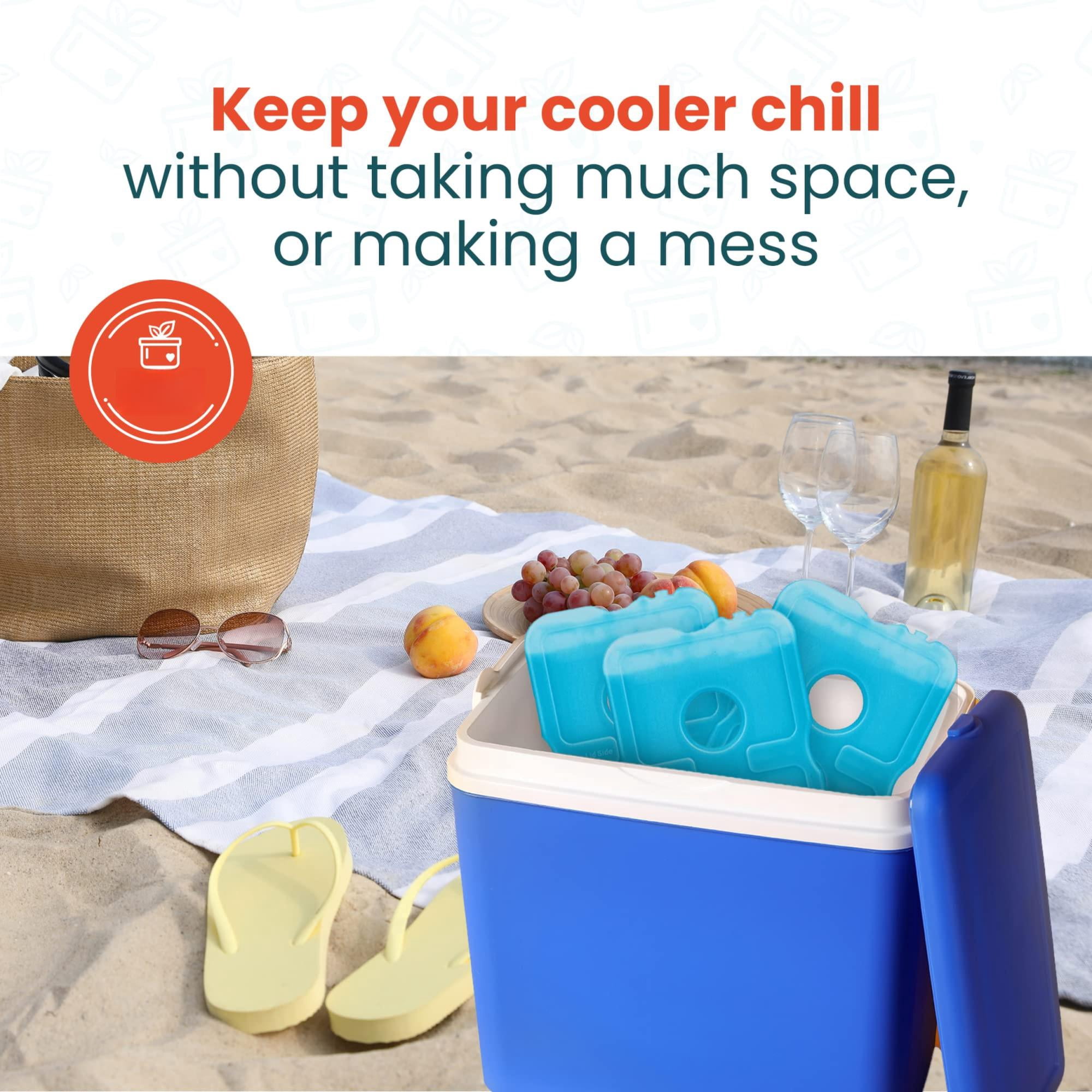 Ice Packs For Lunch Boxes & Coolers - Freezer Cool Pack | Cooler Accessories Beach  Camping Fishing Slim Long-lasting Reusable