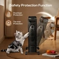 thumbnail image 5 of KISSAIR Electric Oil Filled Radiator Space Heater, Thermostat Room Radiant and Room Heater, 5 of 7