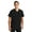 Black, variant on Healing Hands Purple Label - Men's Justin Top 's One Pocket V-Neck Scrub Top - Small,Caribbean