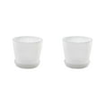 thumbnail image 4 of kurtrusly Modern Decorative Flower Pots Easy To Maintain Various Colors And Sizes transparent M pot+M tray 2Set, 4 of 6