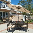 thumbnail image 5 of California Umbrella Aluminum Crank Open Beige Olefin Patio Umbrella, 9', 5 of 6