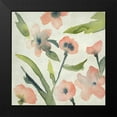 thumbnail image 2 of Zarris, Chariklia 12x12 Black Modern Framed Museum Art Print Titled - Blush Pink Blooms II, 2 of 5