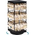 thumbnail image 1 of Sfugno 360 Rotating Earring Display Stands for Selling, Earring Rack Display Holder Stand,Jewellery Display for Vendors Selling Earring Cards,Black, 1 of 7