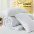 thumbnail image 3 of U by Bedsure 2 Pieces Twin Comforter Bedding Set, White Comforter Set for All Seasons, 1 Lightweight Prewashed Comforter and 1 Pillowcases,Twin,White, 3 of 6