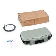 Safe Box for Cash, AMIR Mini Security Case Portable Waterproof Anti-Theft Safe Box for Money Travel Jewelry Gray