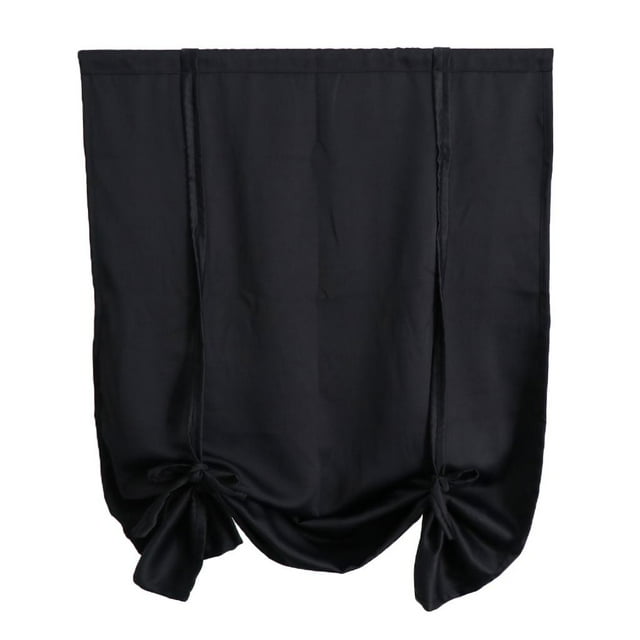 Cortina Romana Con Aislamiento Térmico Para Ventana Pequeña Cenefa Atar Cortinas De Ventana Decoración para hogar Black_1 Soledad Cortina opaca
