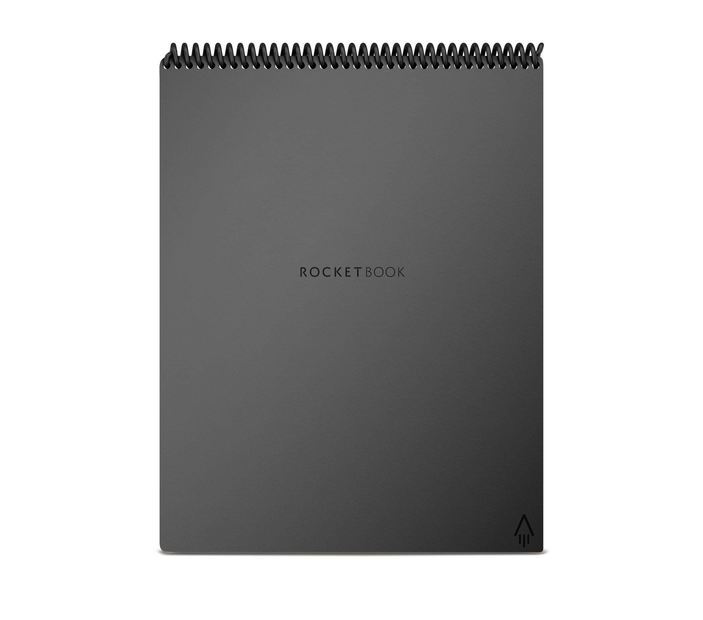 Rocketbook Flip Smart Reusable Spiral Notepad, Gray, Letter Size Eco-Friendly Notepad (8.5" x 11"), 32 Dot-Grid and Lined Pages, 1 Pen and Microfiber Cloth Included