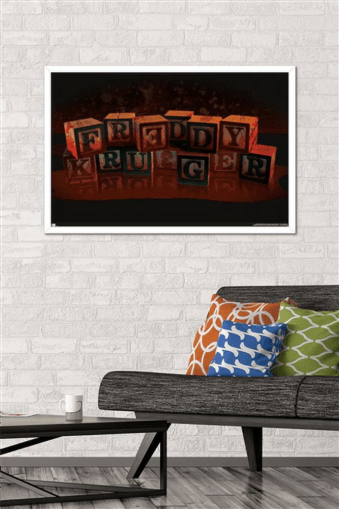 A Nightmare on Elm Street - Blocks Wall Poster, 22.375" x 34", Framed