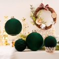 thumbnail image 4 of Cristbest Bolas De Navidad De Terciopelo Grandes Colgantes Inastillables Adornos De Árbol De Navidad Para Colgar Árbol De Navidad, Decoraciones De Fiesta De Boda Y Decoración Del Hogar (Verde Oscuro 4, 4 of 5