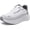 White, variant on Fidabo Wide Toe Box Walking Shoes for Women, Zero Drop Arch Sneakers, Breathable Cushioned & Non-Slip, Sports Shoes for Running, Tennis, & Fitness
