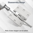 thumbnail image 5 of 6 Pack Rounded Door Hinges 3.5 Inch with 1/4" Radius Corner, Squeak Proof Satin Nickel Interior Door Hinge for Bedroom, Bathroom, Cabinet and Other Standard Door, 5 of 7