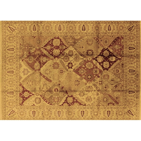 Ahgly Company Indoor Rectangle Oriental Brown Industrial Area Rugs, 8' x 10'