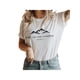 thumbnail image 1 of Women's Christian Faith Can Move Mountain Graphic Short Sleeve Tee T-shirt, 1 of 7