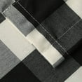 thumbnail image 3 of Buffalo Check Black and White Gingham Plaid Valances for Windows of Kitchen Leaves Printed Linen Textured 18 Inch Long Rod Pocket Valance for Small Windows, One Panel, 3 of 6