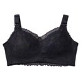 thumbnail image 4 of BYHONG Women's Wireless Bra with Seamless Smooth Comfort Wirefree T Shirt Bra Black 34, 4 of 5