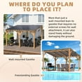 thumbnail image 6 of AECOJOY 12' x 10' Wood Gazebo, Outdoor Heavy Duty Wooden Pergola on Clearance, Patio Lean to Hardtop Awnings, 6 of 7