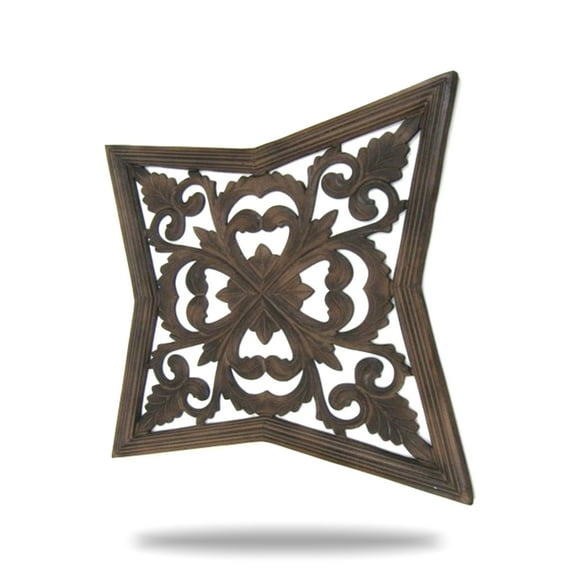 Wall Panel Brown Wood Screen Room Decorative, 24" x 24” Arrow