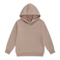 thumbnail image 3 of LILIYA Girls Boys Pullover Hoodies Soft Solid Classic Pull-On Hooded Sweatshirts Long Sleeve Oversized Fall Winter Y2K Pullover Youth Streewear, 3 of 5