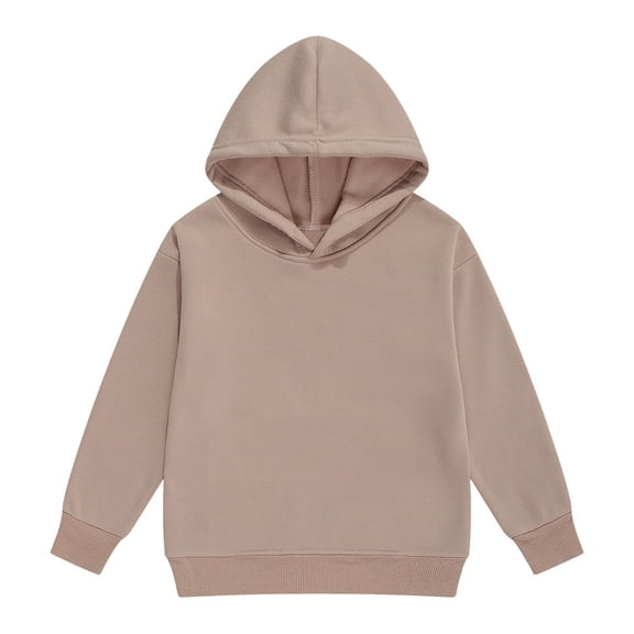 Girls Hoodies & Sweatshirts Long Sleeve Solid Pullover Cozy Lined Hoodie Sweater Toddler to Girls Winter Clothes Everyday Wear