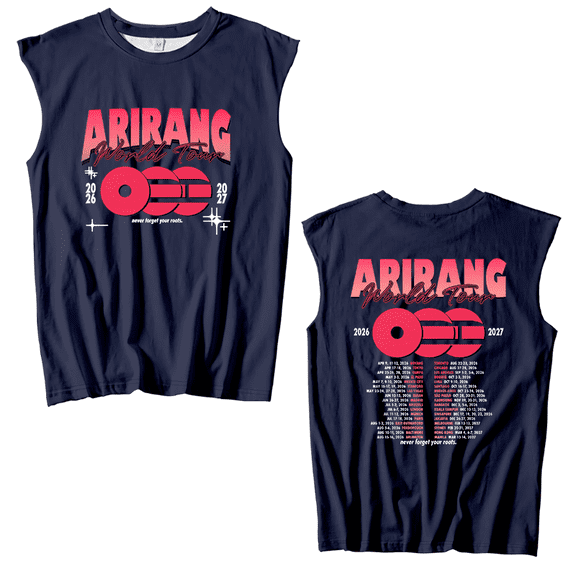 Arirang World Tour 2026-2027 Merch T-shirt Summer Tank Top Unisex Sleeveless Fashion Y2K Casual Vest Design Tee