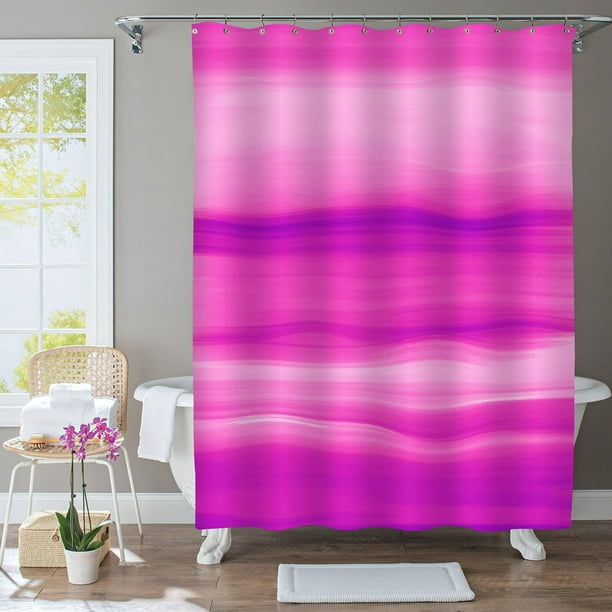 Pink Ombre Shower Curtain Set Hot, Shower Curtain Liner 72 X 76 Patio Doors