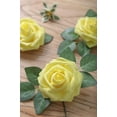 thumbnail image 4 of TETOU Artificial Flowers 50pcs Real Looking Yellow Foam Fake Roses with Stems for DIY Wedding Bouquets Pink Bridal Shower Centerpieces Floral Arrangements Party Tables Home Decorations, 4 of 5