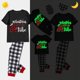 thumbnail image 4 of Pijama familiar a juego de Navidad, luminoso, brillante, con mi tubo, negro, corto, 4 of 4