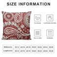 thumbnail image 5 of BANET  Throw Pillow Covers Paisley Design Red Classic Pattern Short Plush Pillowcase Home Decor Cushion Case for Couch Sofa Bed , Super Soft &amp; Comfortable 22x22in, 5 of 5