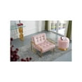 thumbnail image 5 of Meridian Furniture Pierre Pink Velvet Accent Chair, 5 of 6
