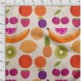 thumbnail image 3 of oneOone Silk Tabby Light Peach Fabric Fruits Craft Projects Decor Fabric Printed By The Yard 42 Inch Wide, 3 of 4