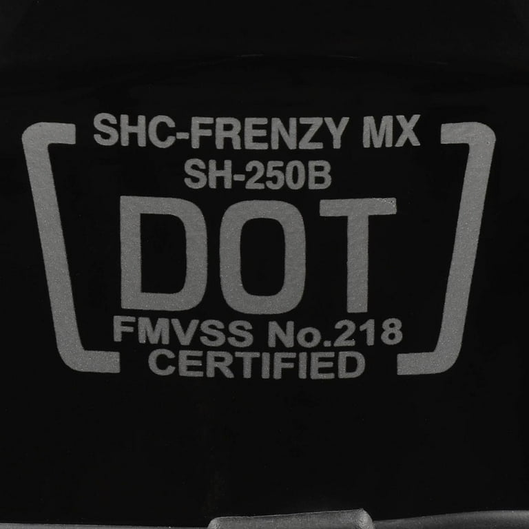 Youth Frenzy MX ATV off-road Helmet DOT Approved Black/Grey, Youth