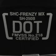Youth Frenzy MX ATV off-road Helmet DOT Approved Black/Grey, Youth Large