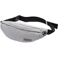 thumbnail image 2 of Riñonera Riñonera para Hombres Mujeres Riñonera Unisex con Conector para Auriculares y 4 Bolsillos con Cremallera Cinturón Ajustable para Entrenamiento al Aire Libre Senderismo-Gris Claro-mm, 2 of 8