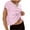 Pink, variant on Jalioing Women's Workout Shirts Open Back Short Sleeve Athletic Tops Striped Loose Yoga Sport T Shirt Outfits