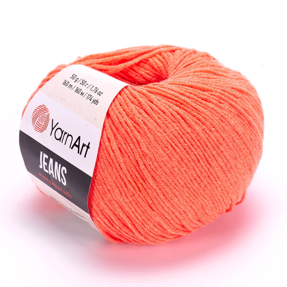 4 Skein YarnArt Jeans / 55% Cotton - 45% PAC / Weight 4 x 1.76 Oz = 7.04 Oz  total (4 x 50 g = 200 g) / Length 4 x 174 yds = 696 yds total (4 x 160 m =  640 m) / Sport – Fine (2) / color 53 / 4 Pack 