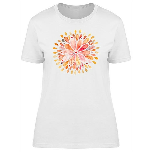 Watercolor Floral Mandala T-Shirt Women -Image by Shutterstock, Female Small