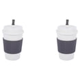thumbnail image 4 of Wosthever Taza de café de trigo, taza de té de la leche de estilo Simple, tazas para el hogar, palo de sellado, botella de moda, artículos Gris 2Conjunto, 4 of 6