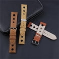 thumbnail image 2 of ZWP Genuine Leather Watchband 18mm 20mm 22mm 24mm Brown Coffee Black Racing Strap Handmade Stitching Quick Release Watch Band, 2 of 2