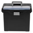 thumbnail image 2 of Office Depot Large Mobile File Box, Letter Size, 11 5/8in.H x 13 3/8in.W x 10in.D, Black/Silver, 110987, 2 of 9