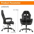 thumbnail image 2 of GREOKL Gaming Chair Ergonomic Office Chair Computer Chair with Lumbar Support Ergonomic Pu Leather Adjustable Height Executive Chair for Women Men and Adults, Classic Black, 2 of 8