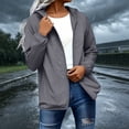 thumbnail image 2 of Waterproof Rain Jacket Women with Hood Lightweight Raincoat Packable Zip up Loose Fit Windbreaker Plus Size Summer Outfits Rainy Day Outfits Long Sleeve Tops,Light Ashy,XL, 2 of 7