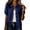 Navy, variant on Gsakboxl Shirts For Women Ruffle Neck Cotton Linen Blouse Color Puff Short Sleeve Elegant Basic Top Loose Summer Casual Shirt Beige L