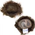 thumbnail image 2 of Replacement for Men Thin Skin Toupee Mono Lace Top Mens Hair Pieces Replacement System #6 Mixed 10% Grey Human Hair Toupee, 2 of 3