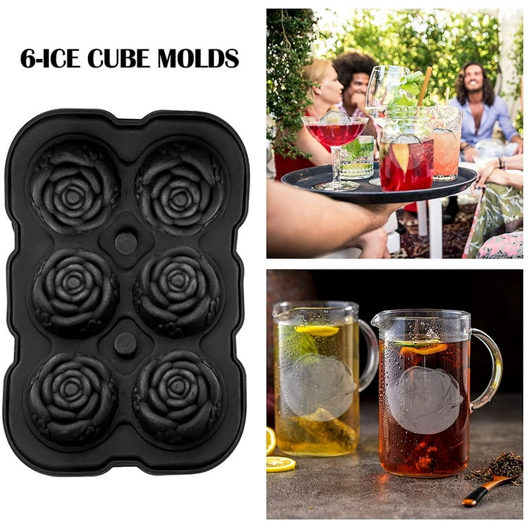 Visland 3D Rose Flower Ice Cube Mold – Silicone Jello Chocolate Ice mold  maker Tray for Party , Mother’s Day , Christmas , Valentine’s Day