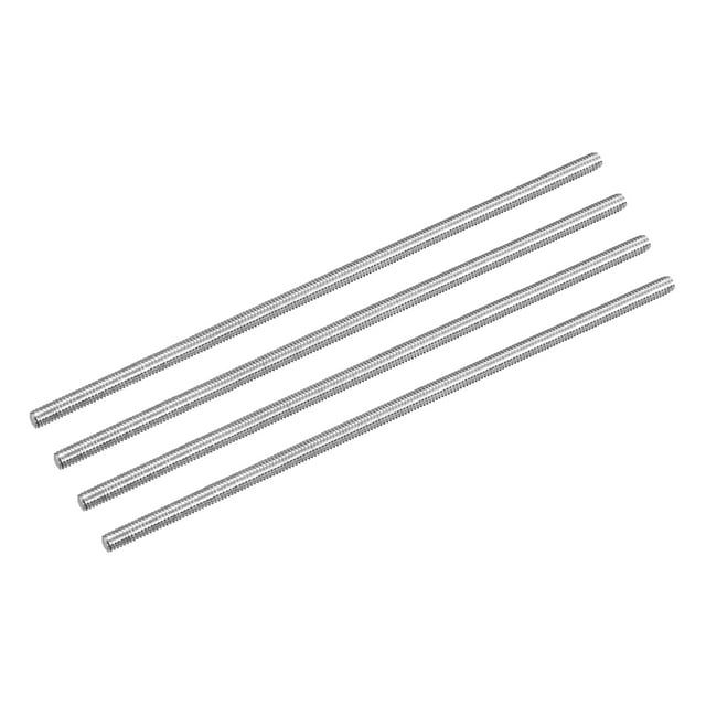 Unique Bargains Tige Entièrement Filetée M4 x 130mm 0.7mm Pas de Filetage 304 Acier Inoxydable Droite Tiges Filetées Goujons de Barre 4 Pack