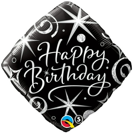 birthday happy silver elegant balloon diamond foil sparkle swirls dialog displays option button additional opens zoom