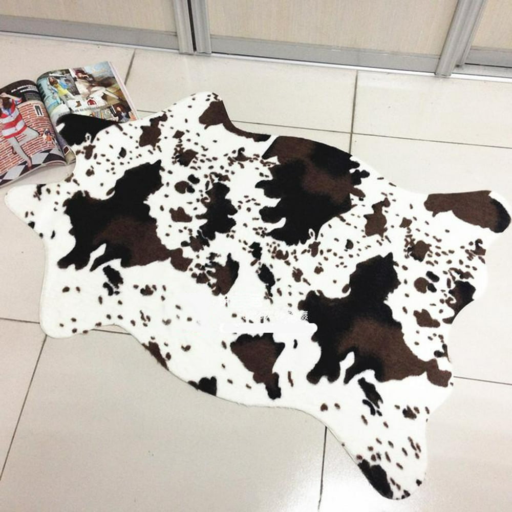 Faux Cowhide Rug 3.6x2.5 Ft, Cow Print Area Rug for a