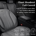 thumbnail image 6 of Coverado Full Set Car Seat Covers, Waterproof Faux Leather Front and Rear Seat Protector, Breathable Seat Cushions Universal Fit for Most Cars, Gray, 6 of 8